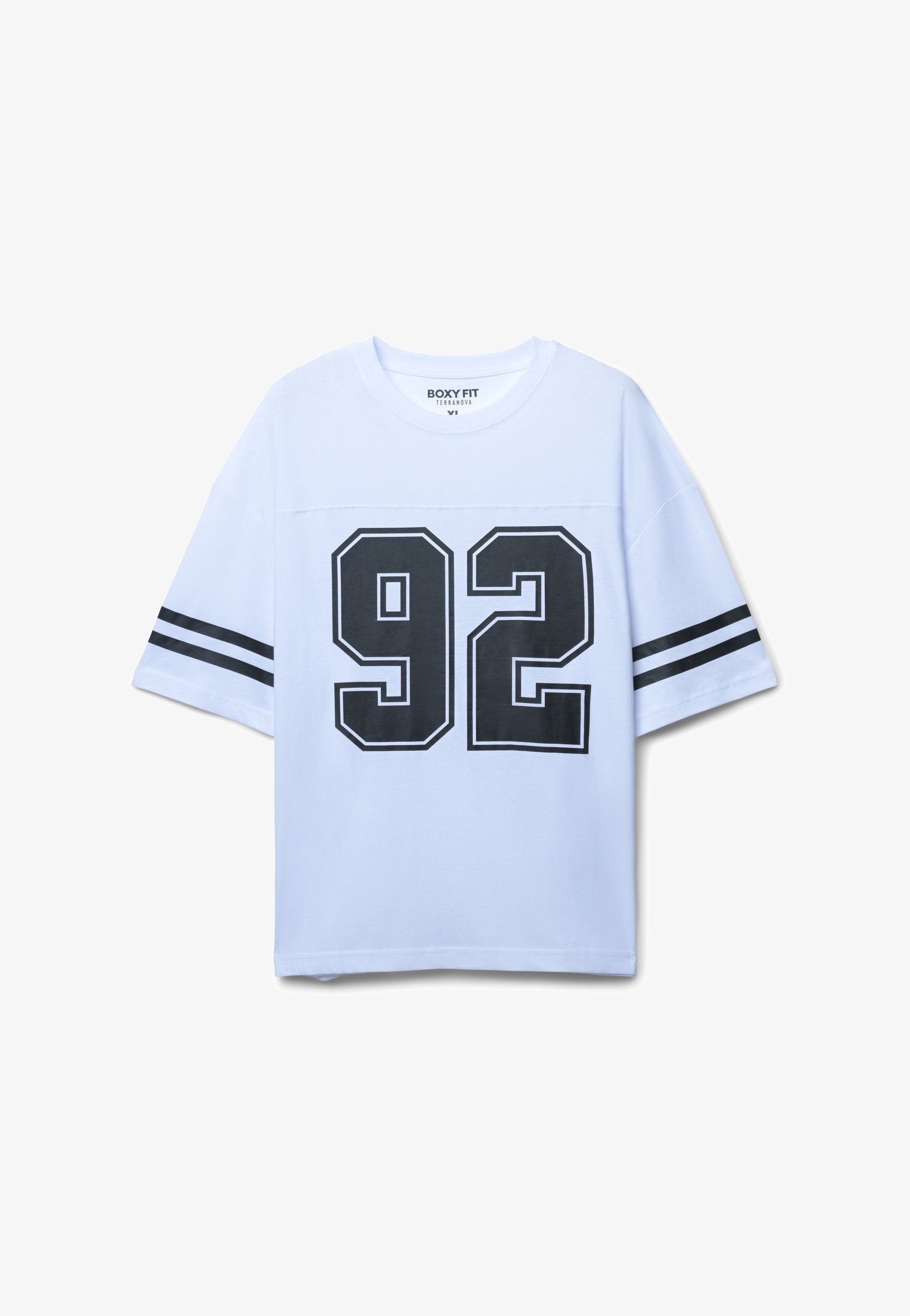 Terranova BOXY FIT CON NUMERO T-shirt con stampa bianco ottico