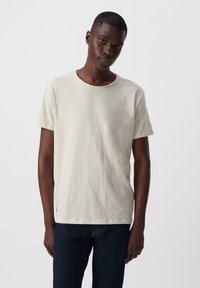 IKKS ROUND NECK WITH SHORT SLEEVES - T-Shirt basic - ecru