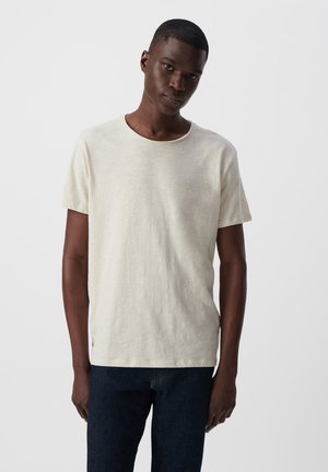 IKKS ROUND NECK WITH SHORT SLEEVES - T-Shirt basic - ecru