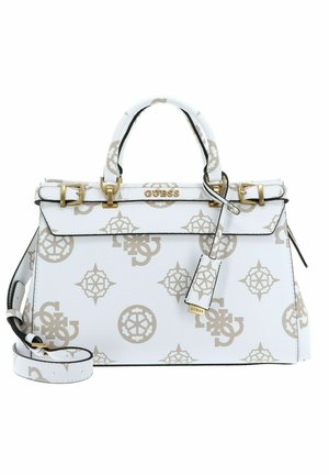 Guess, SESTRI LOGO LUXURY SATCHEL - Bolso de mano - white logo