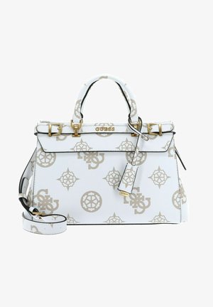 Guess, SESTRI LOGO LUXURY SATCHEL - Bolso de mano - white logo