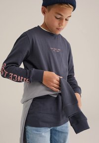 WE Fashion RIDGE - Ilgarankovis viršutinės dalies drabužis - dark grey