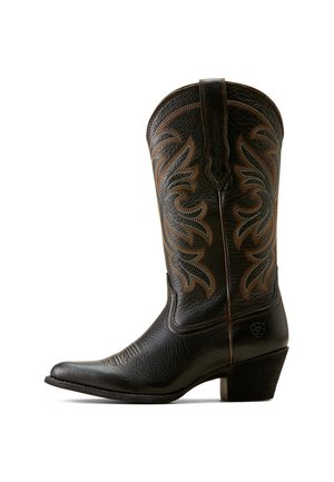 WESTERN HERITAGE J TOE STRETCHFIT - Cowboy-/Bikerboot - black deertan