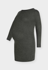 OLMHILIDA L/S O-NECK ABK DRESS KNT - Φόρεμα-πουλόβερ - dark grey melange