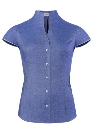 LEICHT TAILLIERT SOFT KELCHKRAGEN KURZARM - Overhemdblouse - blau