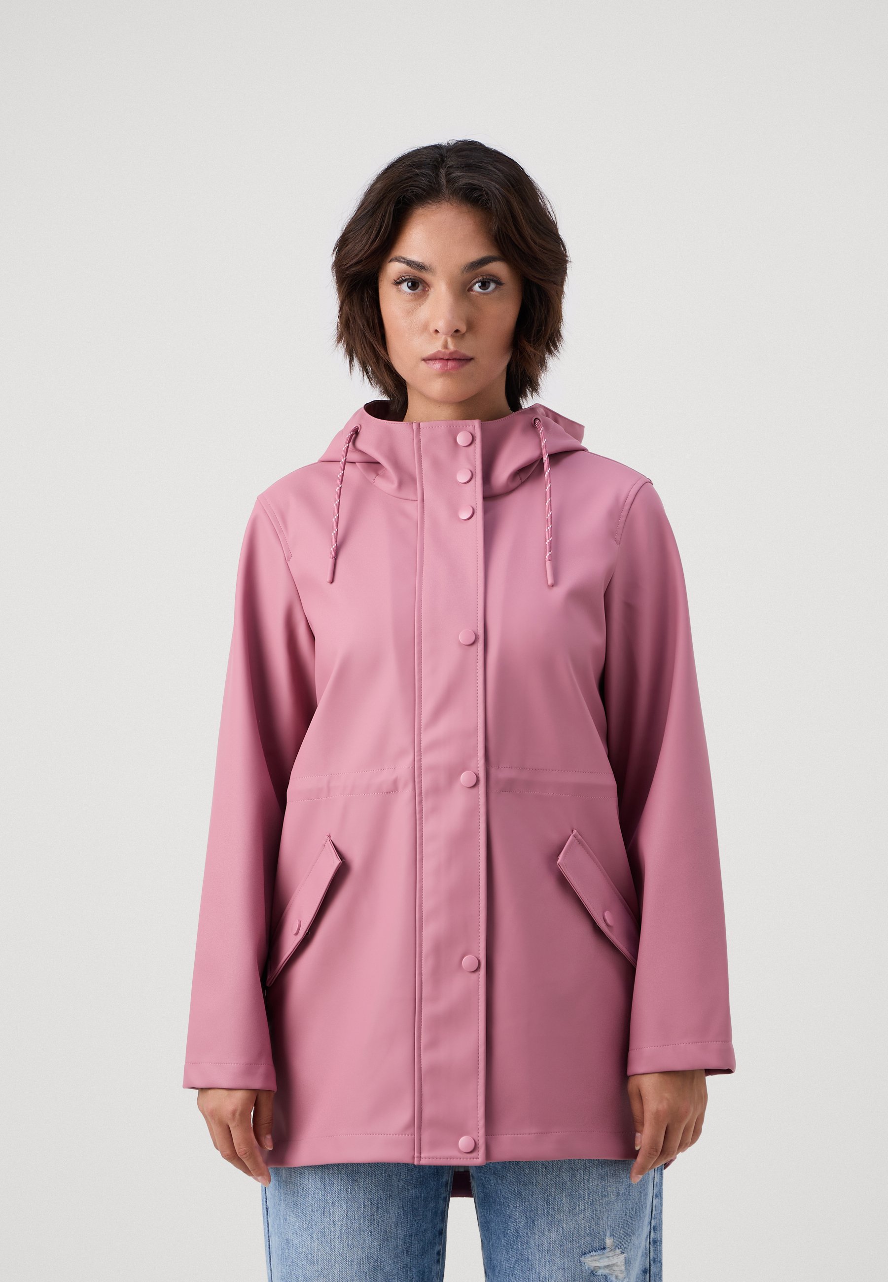 VERO MODA Giacca Impermeabile Donna - Elegante Raincoat Con Cappuccio - Foto 5