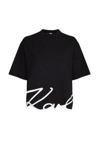 SIGNATURE HEM - Print T-shirt - black