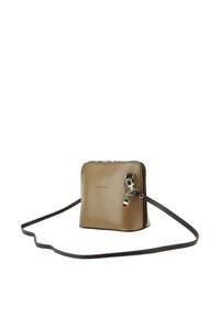 DrachenLeder Umhängetasche - taupe braun