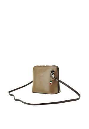 DrachenLeder Umhängetasche - taupe braun