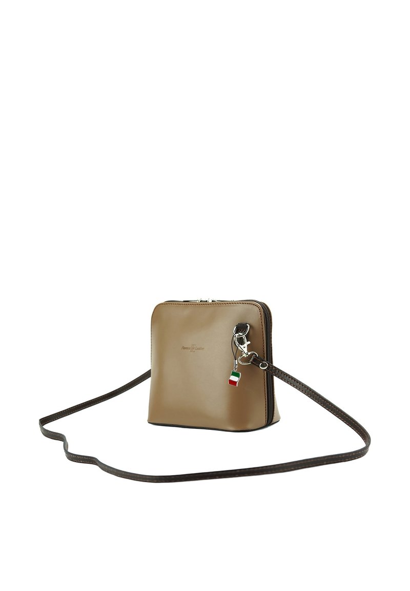 DrachenLeder Umhängetasche - taupe braun