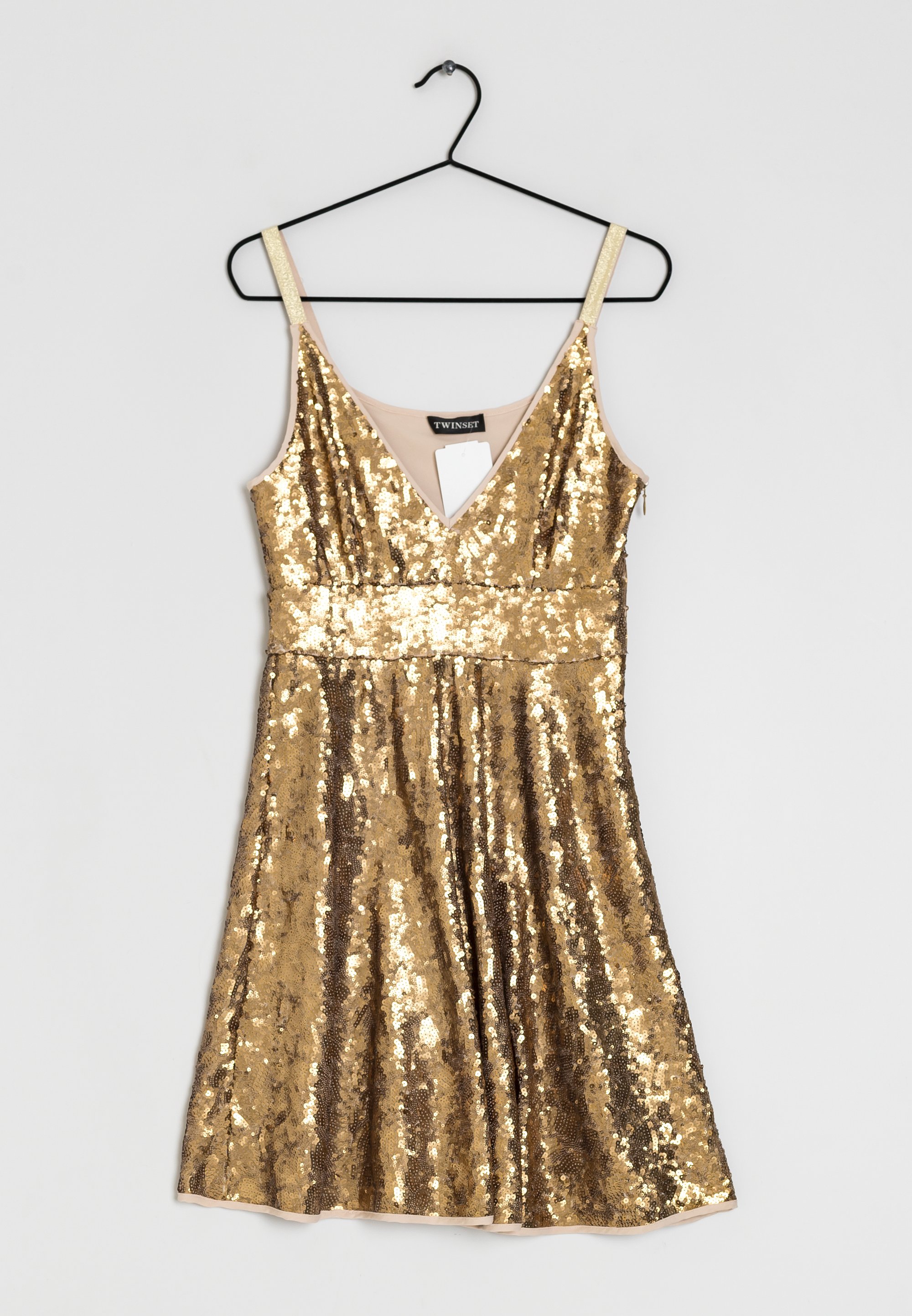 TWINSET Cocktail dress / Party dress - gold/gold-coloured - (Pre-owned) - Zalando.ie TWINSET Cocktail dress / Party dress - gold/gold-coloured - (Pre-owned) - Zalando.ie