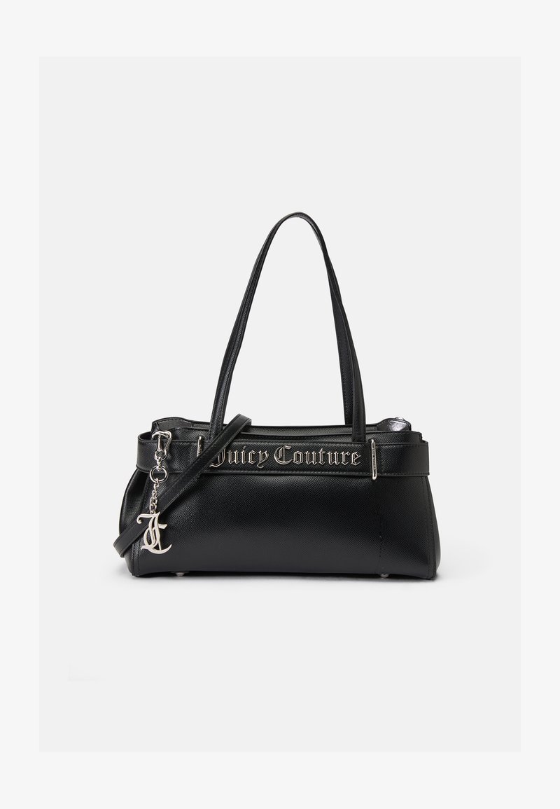 Must musta kott musta sünteetilisest materjalist, kahekordsete käepidemetega, tekstureeritud pinnaga, hõbedast riistvara ja "Juicy Couture" logo esiküljel. Sisaldab ka ripatsit.