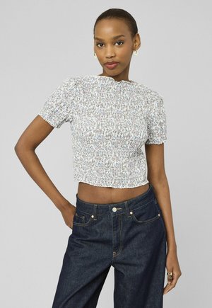 SMOCKÉ À IMPRIMÉ - T-shirt imprimé - rose pâle