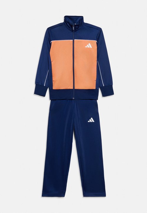 adidas COLORPOP TRACKSUIT UNISEX SET - Tracksuit - dark blue/dusky orange/white — foto 3