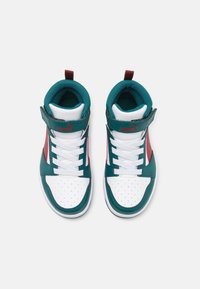 Puma REBOUND V6 MID UNISEX - Høye joggesko - cold green/alpine snow/intense red