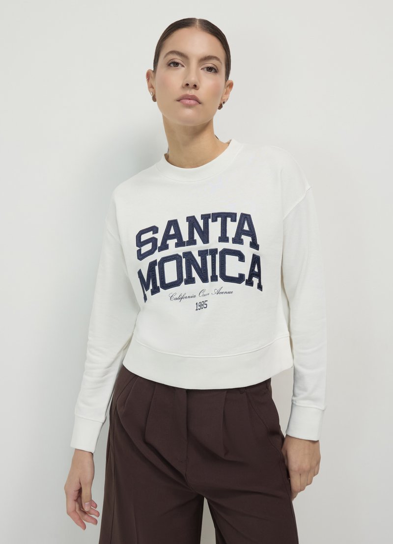 Calliope STAMPA COLLEGE - Felpa - bianco lana