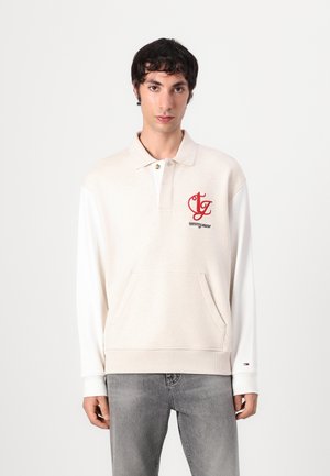Tommy Jeans COLORBLOCK MONO RUGBY - Sweater - oat marl