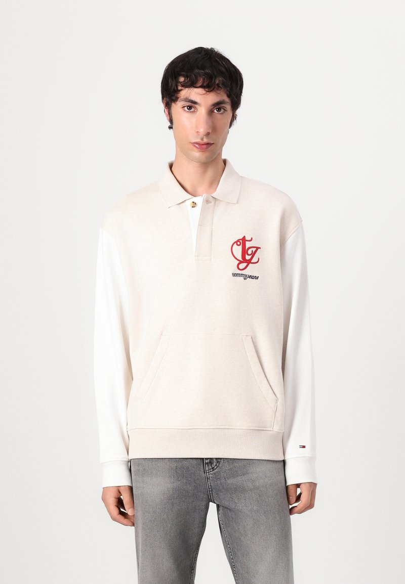 Tommy Jeans COLORBLOCK MONO RUGBY - Sudadera - oat marl