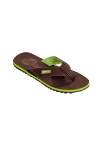 BECO the world of aquasports BEACTIVE V-STRAP - Teensandalen - dunkelbraun grün