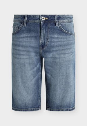 TOM TAILOR, REGULAR - Denimové šortky - mid stone bright blue denim