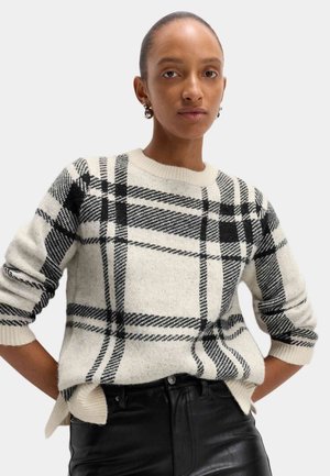 CHECKED  - Trui - black