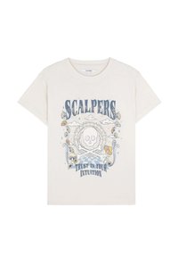 Scalpers GROOVY SKULL TEE - Camiseta estampada - ecru