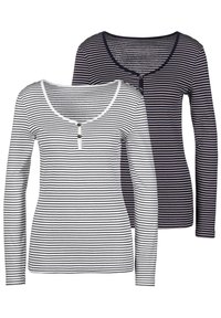 Beach Time 2 PACK - Longsleeve - navy rose gestreift  weiß navy gestreift