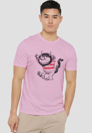 Cotton Soul, WHERE THE WILD THINGS ARE/LINE ART - Print T-shirt - pink