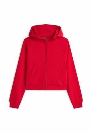 Tommy Jeans, TJW BXY S FLAG ZIP THRU HOODIE - Sweater met rits - amaryllis red