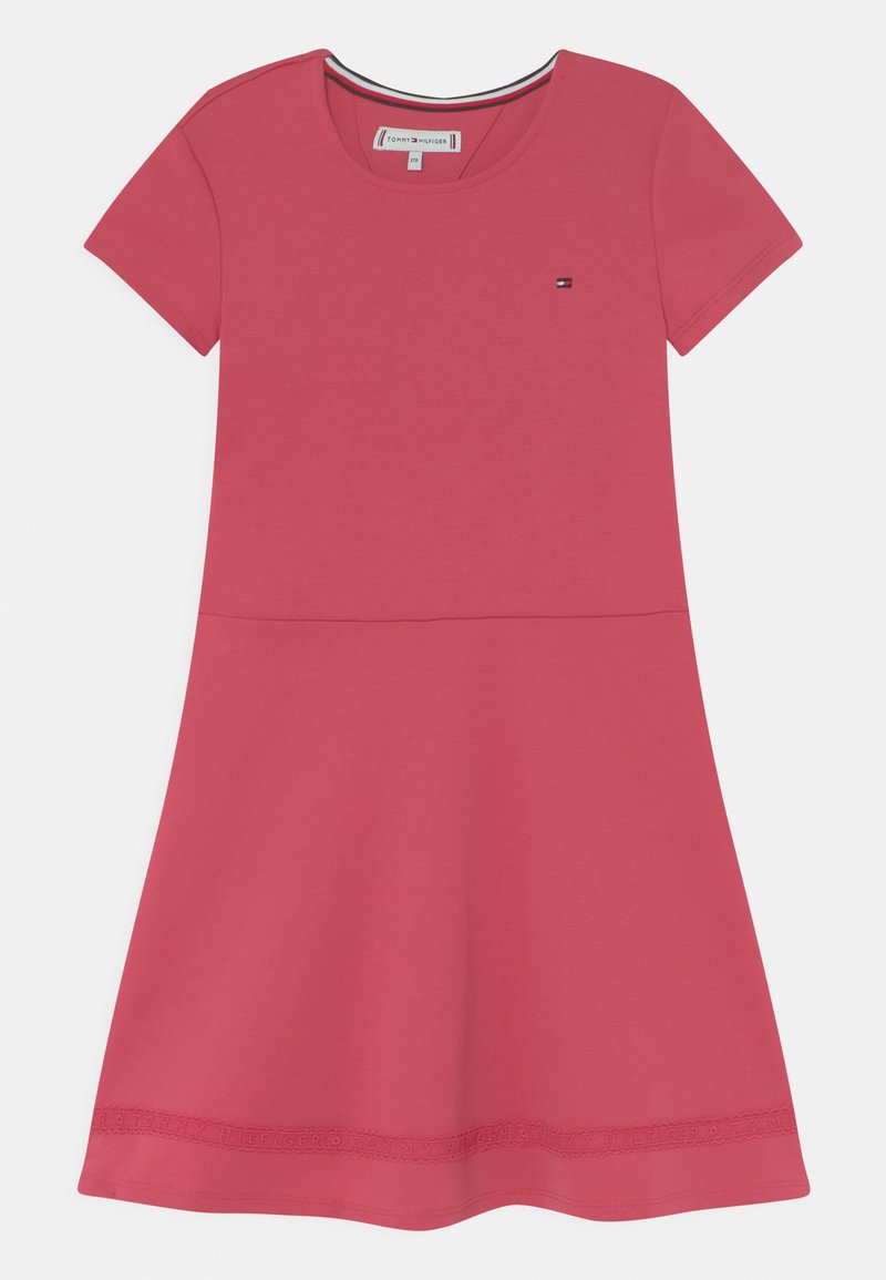 Tommy Hilfiger PUNTO SKATER DRESS Jersey dress washed crimson/pink