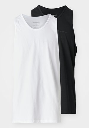 ELONGATED LOGO TANK 2 PACK - Apatiniai marškiniai - white/black