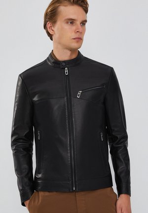 Leren jas - black