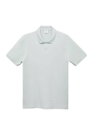 Světle modré polo tričko vyrobené z bavlny, s klasickým límečkem, knoflíkovou légou se třemi knoflíky, krátkými rukávy a rovnými lemy.