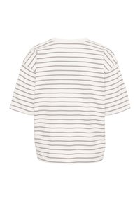 Kaffe WINNY 1/2 SLEEVE - Print T-shirt - ant white steeple gray stripe