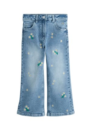 REGULAR FIT - FLORAL EMBROIDERED FLARE  - Flared Jeans - mid wash