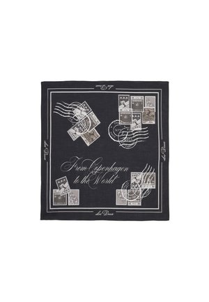 Les Deux STAMP NECKERCHIEF UNISEX - Фулар - black