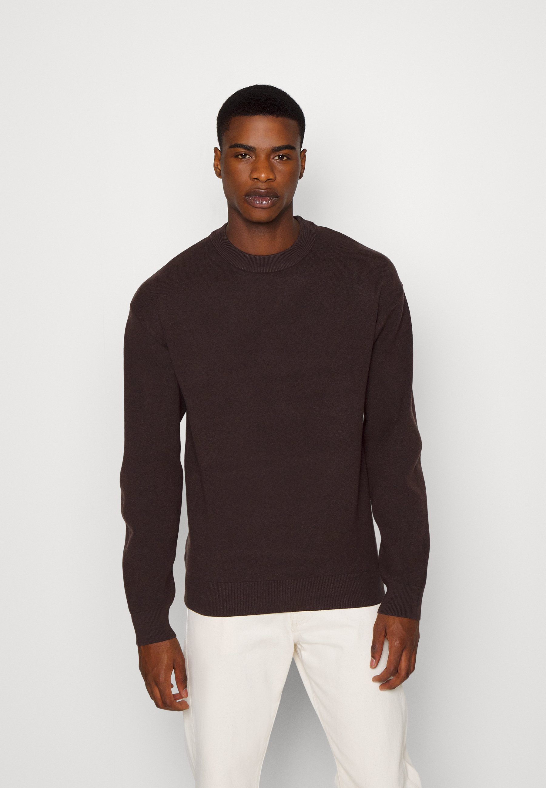 Jack u0026 Jones JORKEEGAN CREW NECK - Jumper - seal brown/brown - Zalando.de