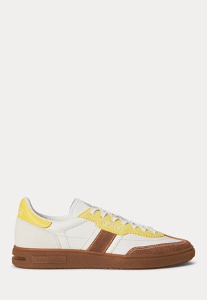 Polo Ralph Lauren BEDFORD SUEDE SNEAKER - Sneaker low - white/yellow/teak