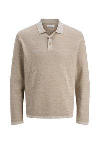 JJEGEORGE LS SN - Polo shirt - coriander detail w white