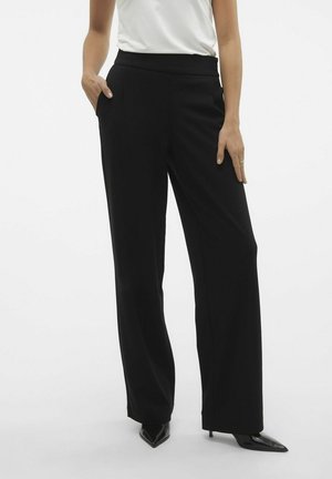 MIT WEITEM BEINSCHNITT VMZAMIRA HW WIDE  GA EXC - Pantalon classique - black