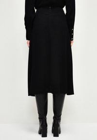 adL FLARED MIDI - A-Linien-Rock - black