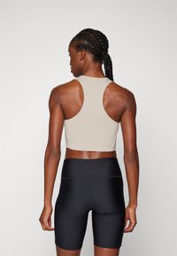ICANIWILL MIRAGE CROPPED ZIP TANK TOP - Topper - light cool brown