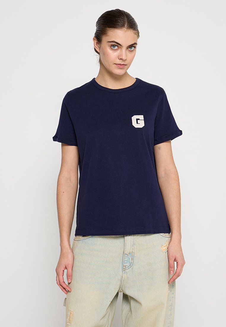 Gant T-shirt basic blauw Gant T-shirt basic blauw