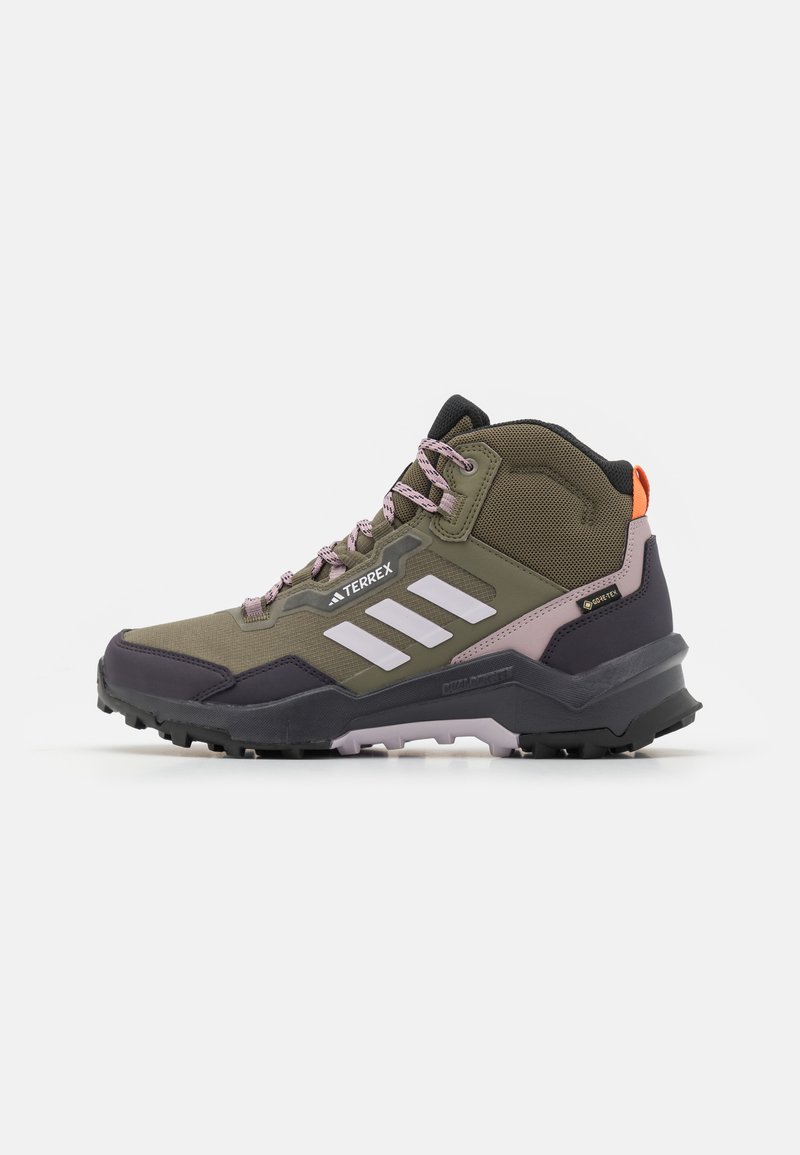 adidas Terrex AX4 MID GORE-TEX® HIKING - Hiking shoes - olive strata/silver dawn/preloved fig