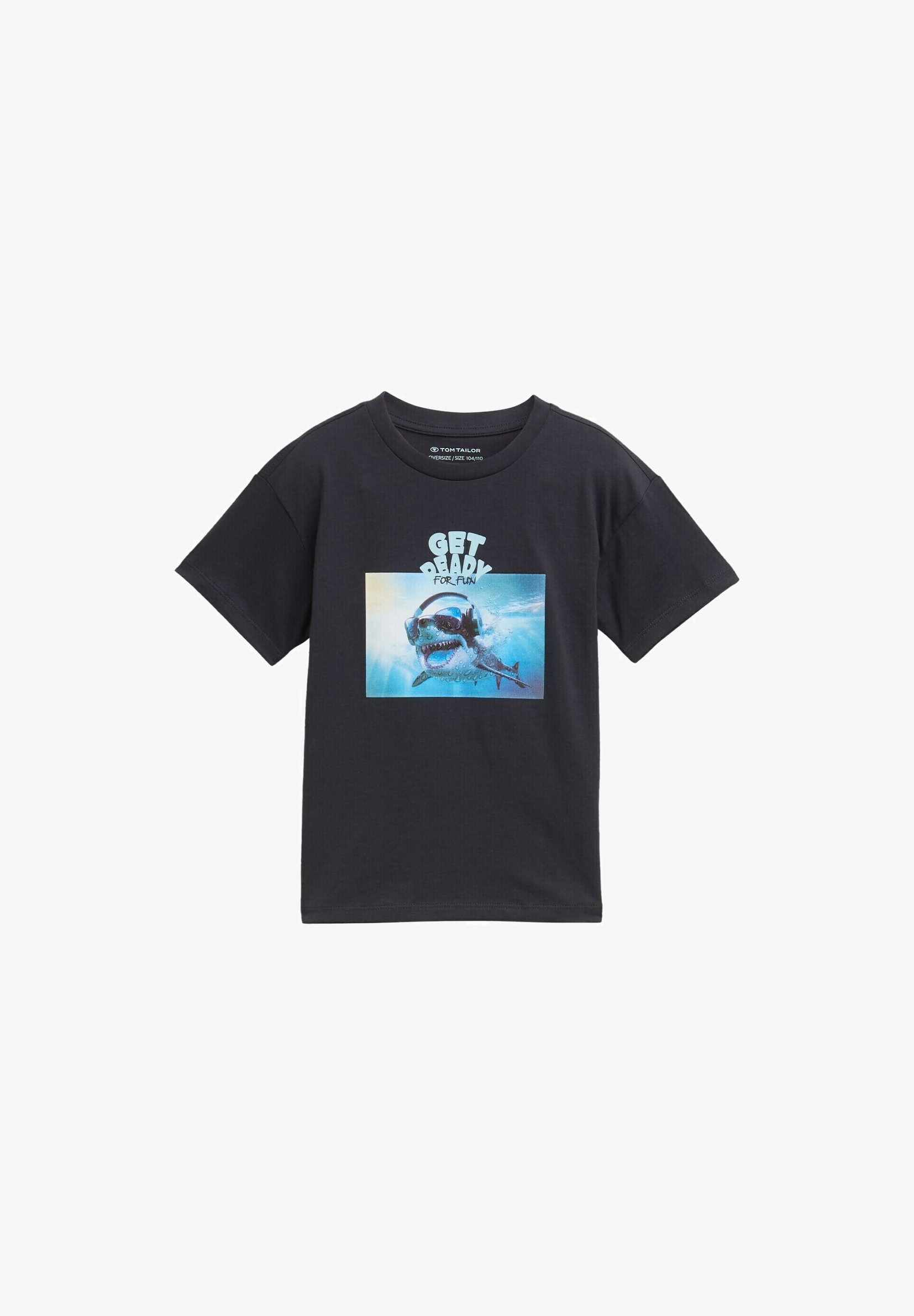 TOM TAILOR T-shirt print coal grey/donkergrijs