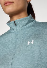 Under Armour TECH TWIST - Long sleeved top - jasper blue/white