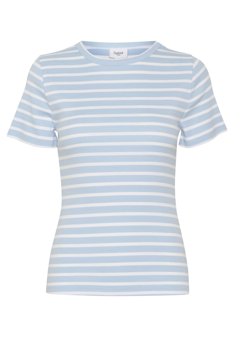 Saint Tropez T-shirt print lichtblauw