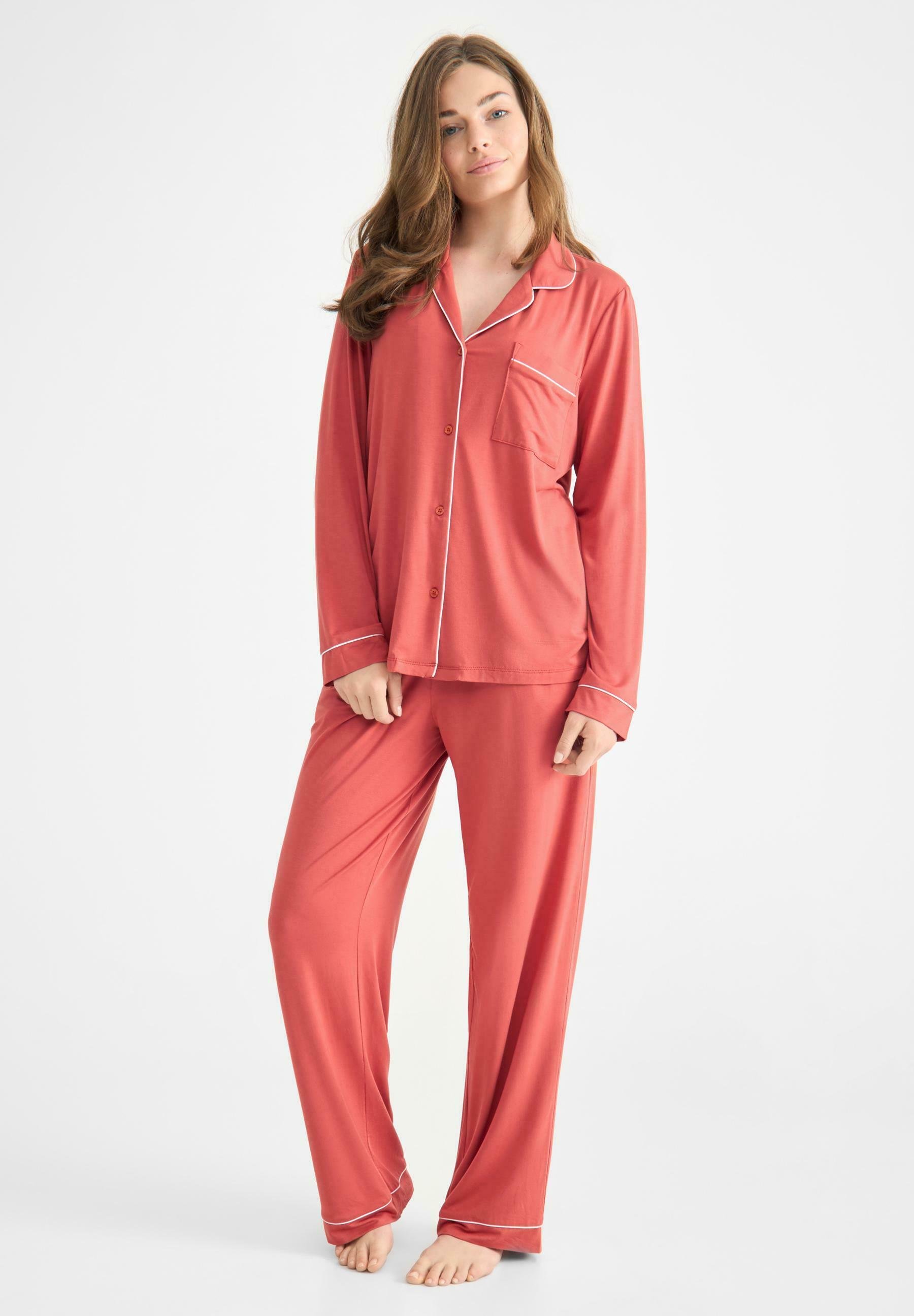 Buoni Amazon Set Pigiama Oversize In Raso Camicia Pantaloni