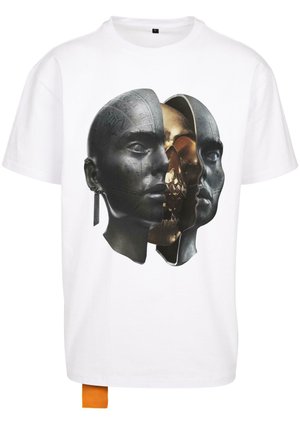 SPLITTED OVERSIZED - Print T-shirt - white