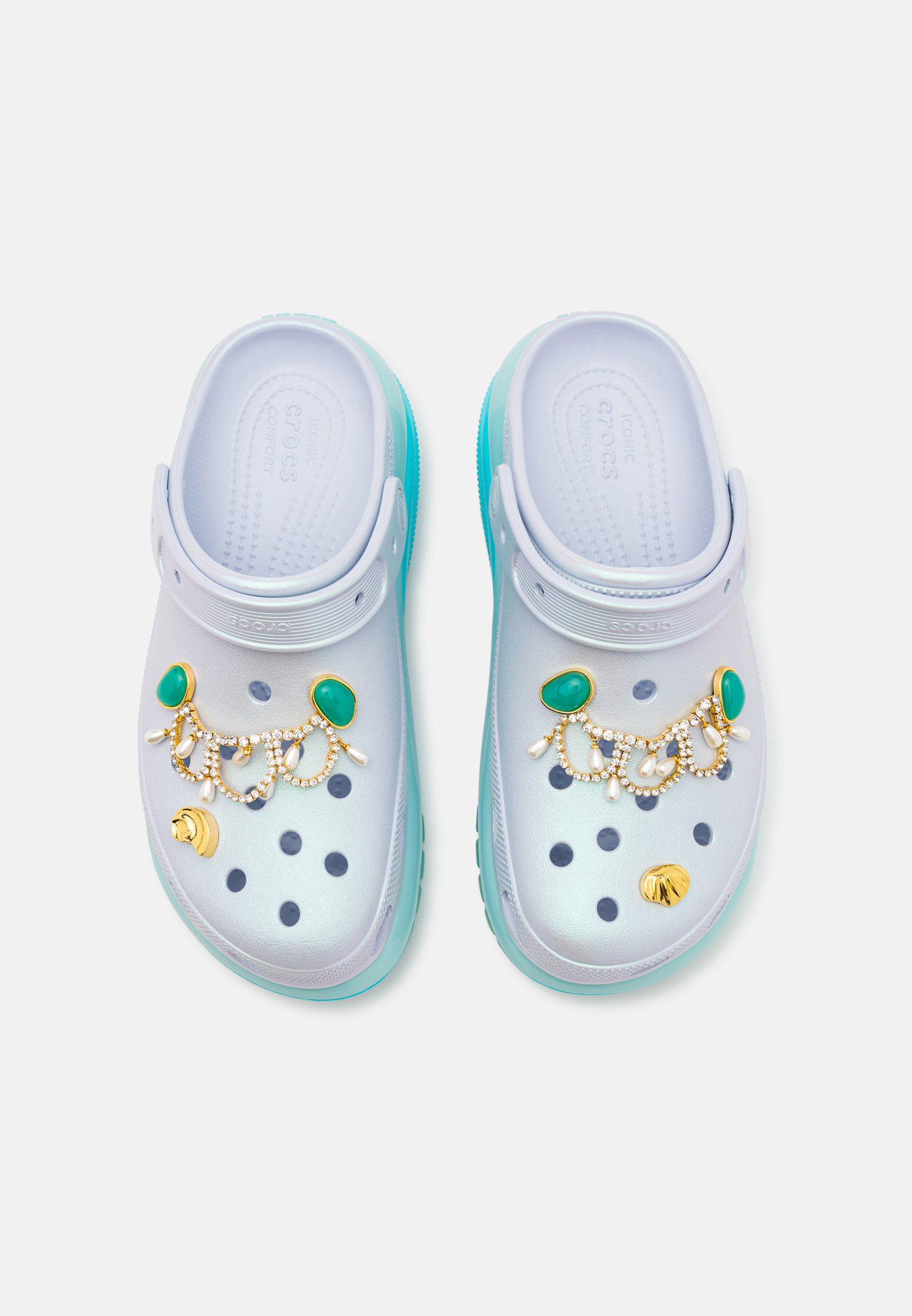 Crocs MEGA CRUSH SEA FRIENDS UNISEX - Saboţi - dreamscape/argintiu